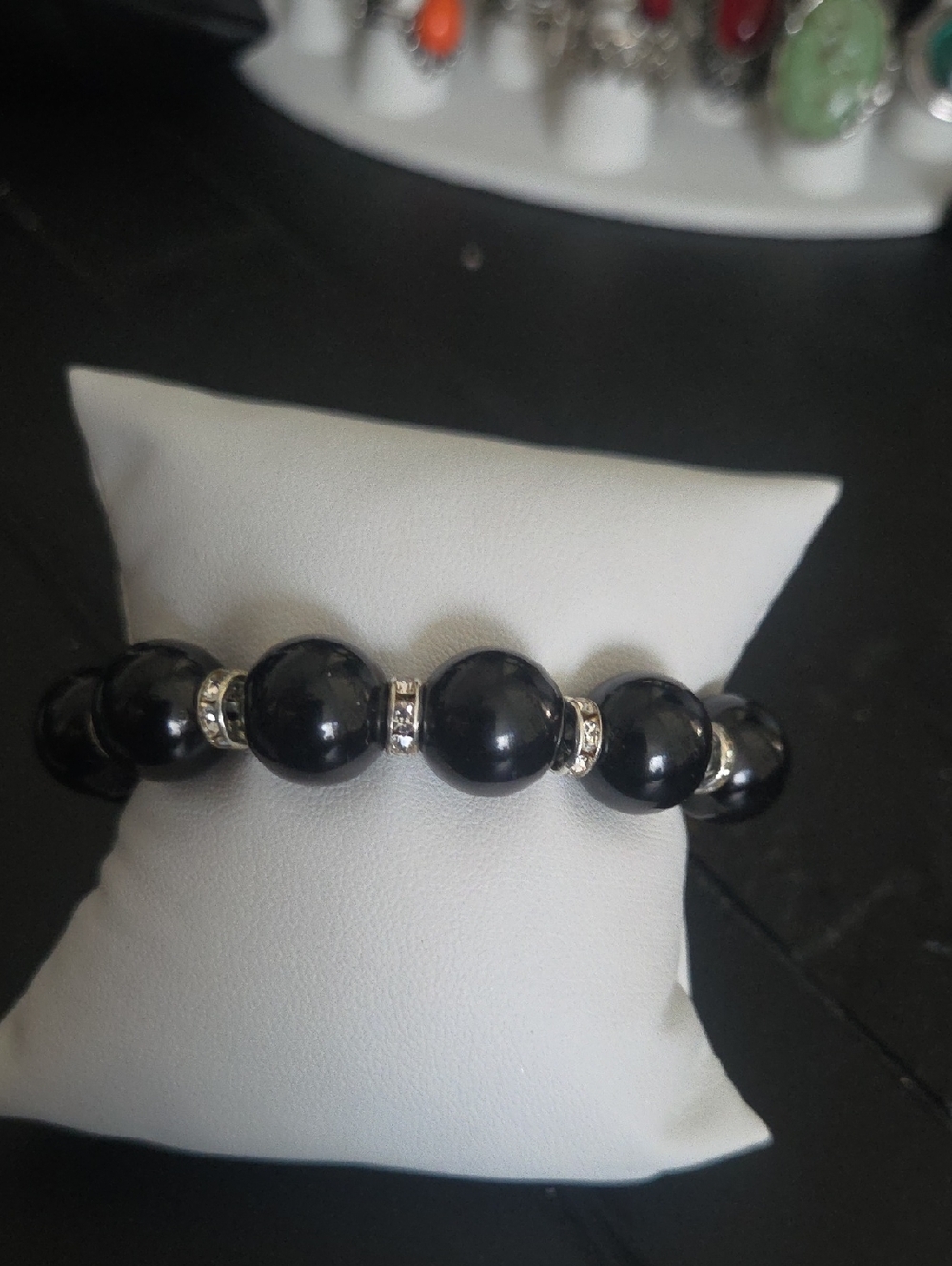 Paparazzi Here Comes The Bridesmaid Black Bracelet NWT